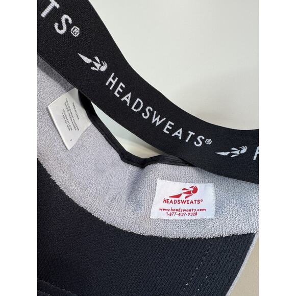 Headsweats Coolmax Visor Gray Logo Outdoor Run Jog Boating Workout Gameday - Picture 3 of 8